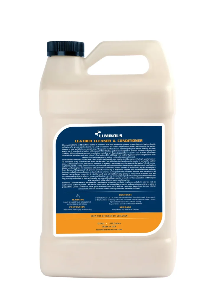 Luminous leather cleaner and conditioner